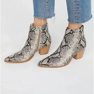 Coconuts by Matisse Free People Snakeskin Heel Boots